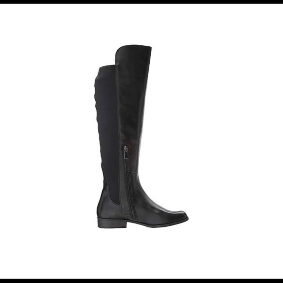 almond toe knee high boots